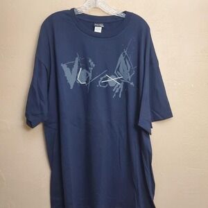 vintage Volcom blue and white‎ skater tee